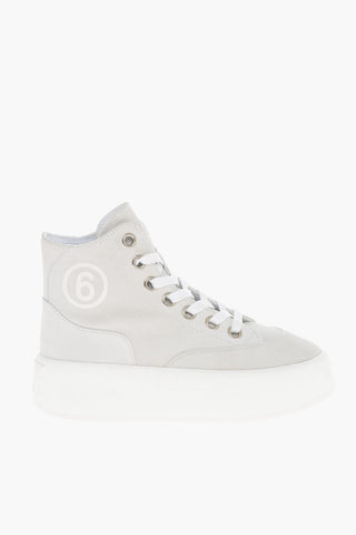 MM6 Suede High Top Sneakers with Platform