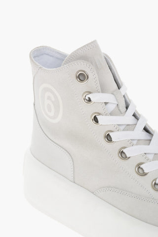 MM6 Suede High Top Sneakers with Platform