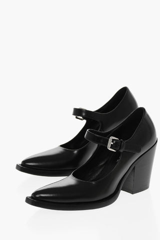 Pumps Mary Jane in Pelle Spazzolata 8cm