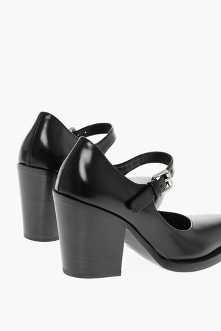 Pumps Mary Jane in Pelle Spazzolata 8cm
