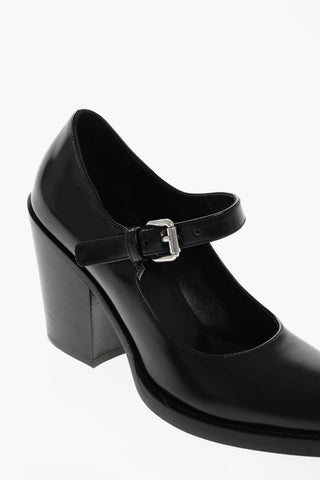 Pumps Mary Jane in Pelle Spazzolata 8cm