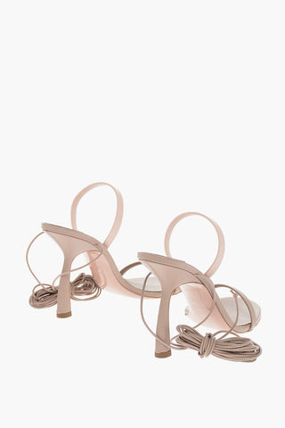 LUDOVIC DE SAINT SERNIN Comma-heeled Sandals with Gladiator Closure 11cm
