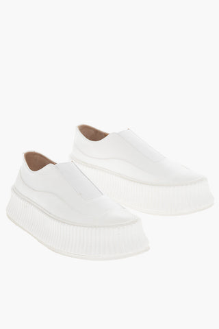 Sneakers Slip On in Pelle con Platform