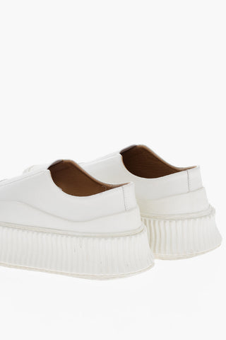 Sneakers Slip On in Pelle con Platform