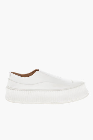 Sneakers Slip On in Pelle con Platform