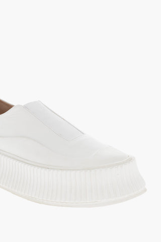Sneakers Slip On in Pelle con Platform