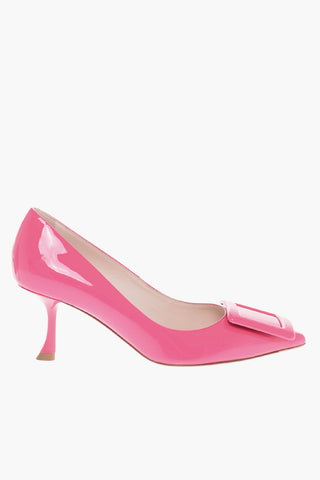 Point Toe Patent Leather VIV IN THE CITY Pumps with Spool Heel 6,5cm