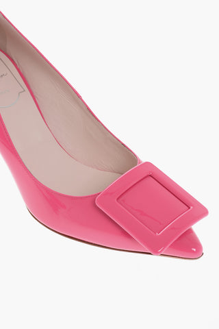Point Toe Patent Leather VIV IN THE CITY Pumps with Spool Heel 6,5cm