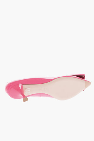 Point Toe Patent Leather VIV IN THE CITY Pumps with Spool Heel 6,5cm
