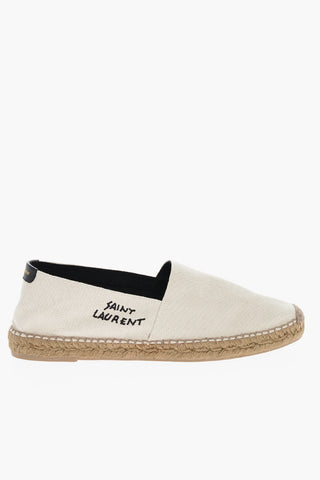 Contrasting Embroidered Logo Canvas Espadrillas
