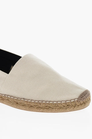 Contrasting Embroidered Logo Canvas Espadrillas