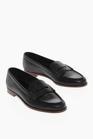 Cuir Sole Leather Penny Loafers