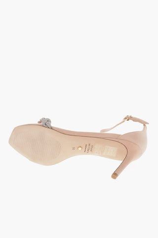 Suede ADDISON Sandals with Crystal Woven Strap 7cm