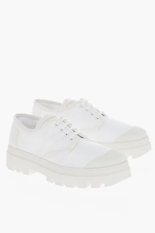 Monochrome Nylon Sneakers with Rubber Sole