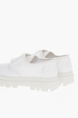 Monochrome Nylon Sneakers with Rubber Sole