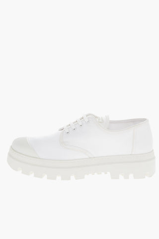 Monochrome Nylon Sneakers with Rubber Sole