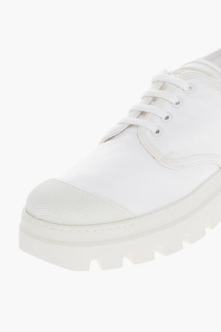 Monochrome Nylon Sneakers with Rubber Sole
