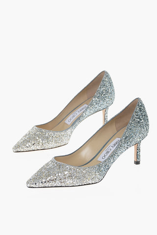 Degradé Glitter ROMY Pumps with Point Toe 6cm