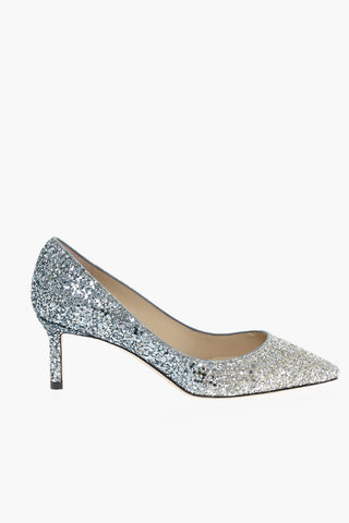 Degradé Glitter ROMY Pumps with Point Toe 6cm