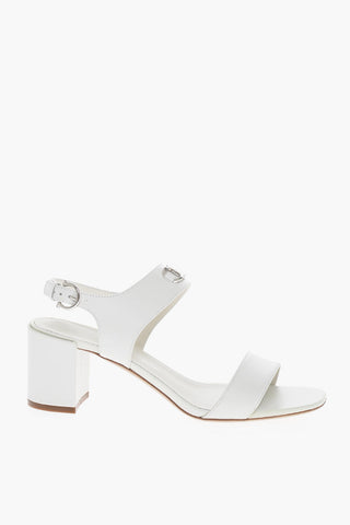 Metal Buckle CAYLA Leather Sandals with Squared Heel 6cm