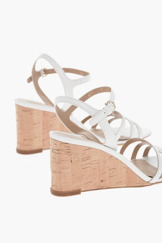 Ankle Strap Leather FIERI Sandals with Cork Wedge 7,5cm
