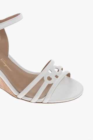 Ankle Strap Leather FIERI Sandals with Cork Wedge 7,5cm
