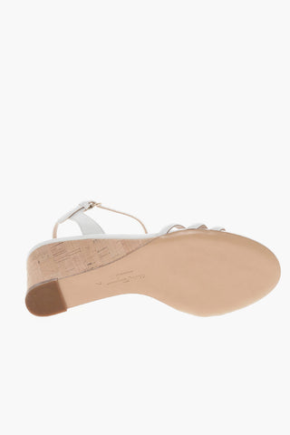 Ankle Strap Leather FIERI Sandals with Cork Wedge 7,5cm