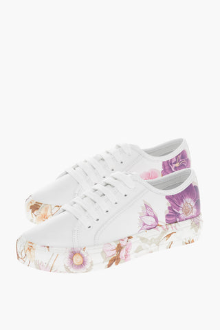 Sneakers in Pelle BORG PRINT con Stampa Floreale