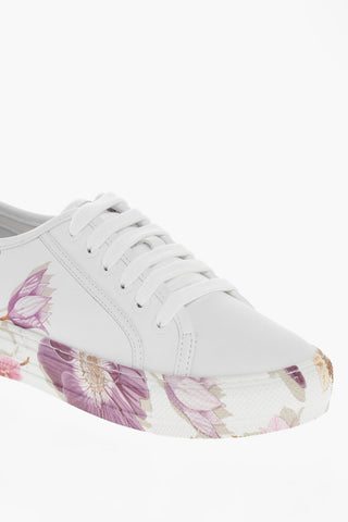 Sneakers in Pelle BORG PRINT con Stampa Floreale