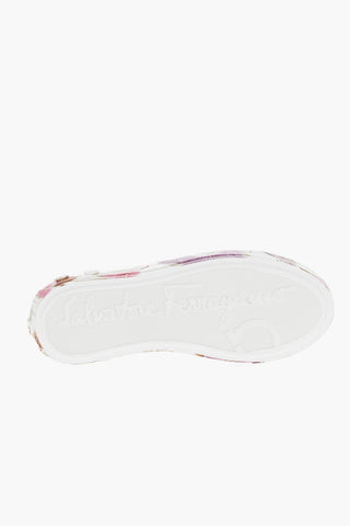 Sneakers in Pelle BORG PRINT con Stampa Floreale