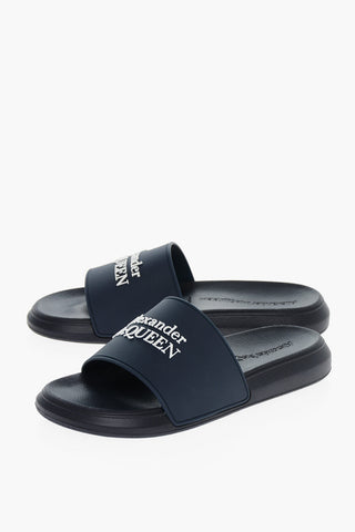 Sliders in Gomma con Logo in Rilievo a Contrasto