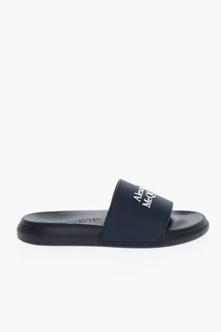Sliders in Gomma con Logo in Rilievo a Contrasto