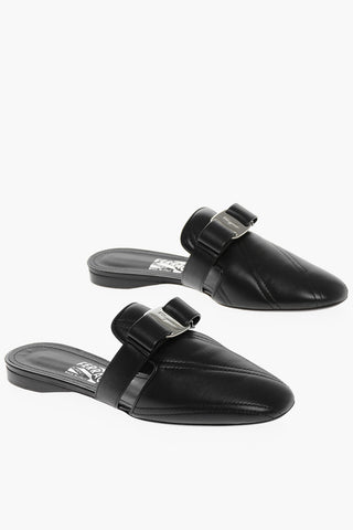 Quilted Nappa BRIZA Mules with Contrasting Buckle
