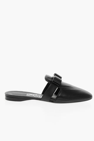 Quilted Nappa BRIZA Mules with Contrasting Buckle