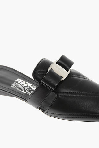 Quilted Nappa BRIZA Mules with Contrasting Buckle