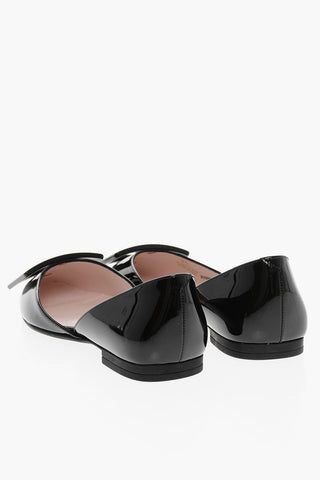 Patent Leather DORSAY Ballet Flats with Logoed Buckle