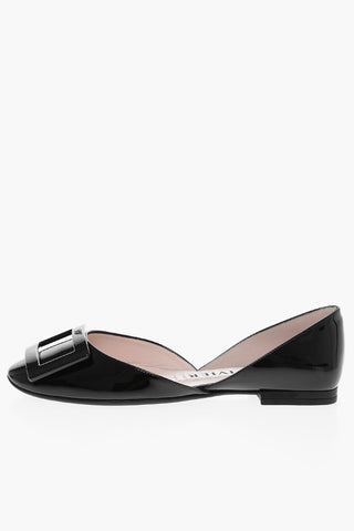Patent Leather DORSAY Ballet Flats with Logoed Buckle