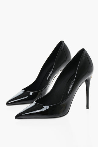 Point Toe Patent Leather Pumps with Stiletto Heel 11cm