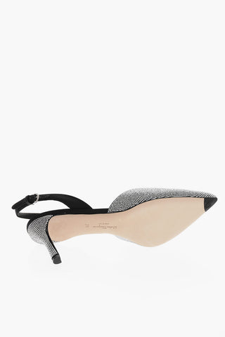 Point Toe ILEEN Slingback with Crystal Details and V-cut 7,5cm