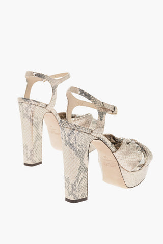 Sandali HELOISE Platform con Stampa Pitone Metallica 13cm