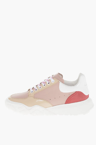 Leather COURT Sneakers with Patent Leather Detailing