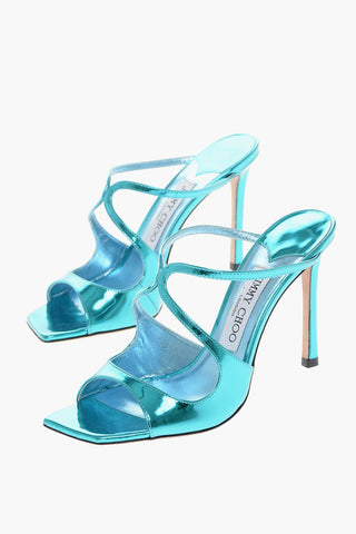 Patent Leather ANISE Mules with Metal Finish 9cm