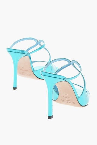 Patent Leather ANISE Mules with Metal Finish 9cm