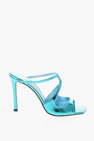 Patent Leather ANISE Mules with Metal Finish 9cm