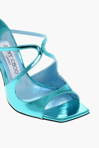 Patent Leather ANISE Mules with Metal Finish 9cm