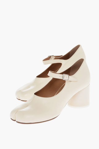 Leather TABI Pumps with Split-toed Design 6cm