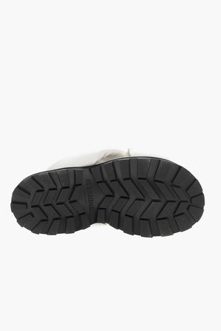 Leather Padded Slides with Crisscross