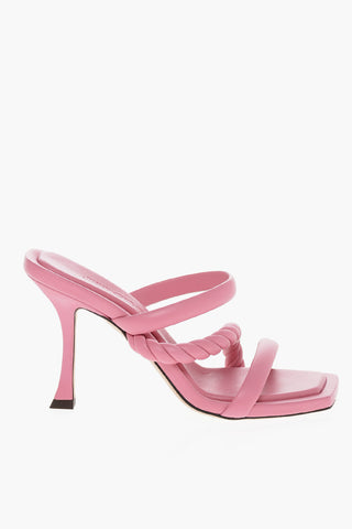 Leather DIOSA Heeled Mules with Straps 9cm