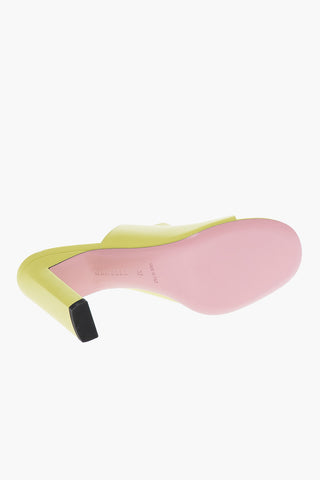 Squared Heel Leather ANNE Mules 9cm