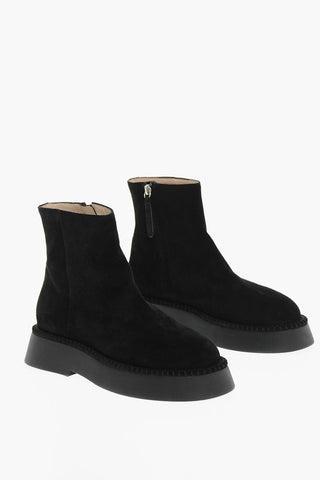 Suede ROSA LOW Booties with Side Zip